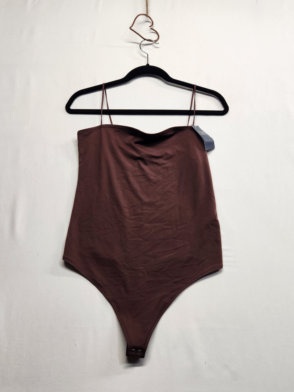 ⭐️NWT Abercrombie & Fitch Chocolate Espresso Seamless Cami Bodysuit Large